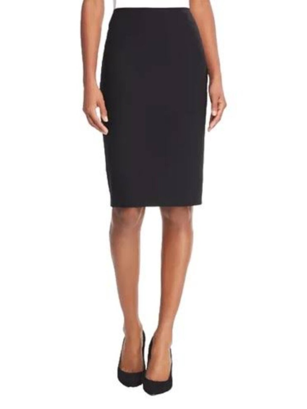 Theory Golda Tailor Wool Pencil Skirt black 00